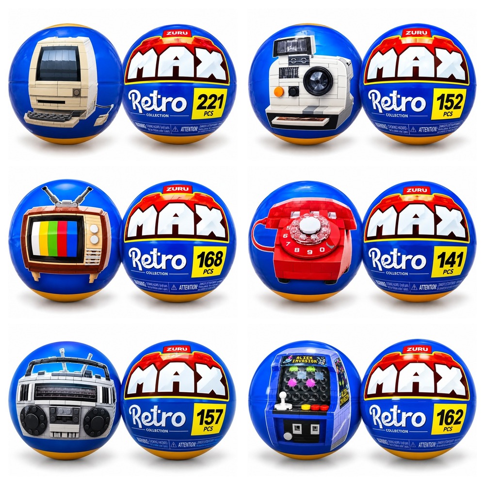 ZURU MAX Complete Retro Collection Mystery Building Set